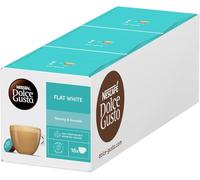 DOLCE GUSTO Flat White Coffee Pods - total of 48 Creamy Coffee Flavoured Pods (3 Packs) 16 Pods | Sold by Bargain Hub