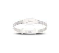 Dolce Valentina - Personalised Baby Bracelet - Sterling Silver Celtic Pattern Bangle with Pink Stone, Christening Gifts for Girls & Newborn Baby Gifts (0-1 Year)