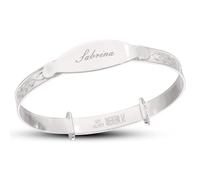 Dolce Valentina - Personalised Baby Gift - Sterling Silver Bangle with Celtic Pattern, Newborn Christening Gift & New Baby Gifts, Baby Bracelet (0-1 Year)