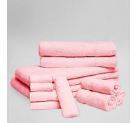 Dolce Vari 10-Piece Towel Bale Set - Soft & Absorbent 550 GSM Bathroom Towels - Includes 2 Bath Towels, 4 Hand Towels, 4 Face Cloths - Premium Quality, Machine Washable (Blush Pink)