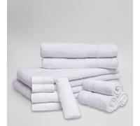 Dolce Vari 10-Piece Towel Bale Set - Soft & Absorbent 550 GSM Bathroom Towels - Includes 2 Bath Towels, 4 Hand Towels, 4 Face Cloths - Premium Quality, Machine Washable (White)