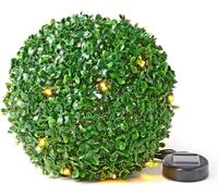 Dolce Vari 28cm Dual Function Solar Powered Topiary Garden Ball Sphere 20 Led Lights