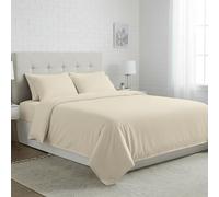 Dolce Vari 4-Piece Flannel Sheet Set - Ultra-Soft Thermal Flannelette with Flat Sheet, Fitted Sheet & 2 Pillowcases | Warm & Easy-Care Bedding (Cream, Double)