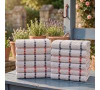 Dolce Vari Extra Large Tea Towels Set 45 x 65 cm 100% Polycotton Terry Kitchen Towels, Soft & Super Absorbent, Lint-Free Dish & Bar Towels, Assorted Colors (12)