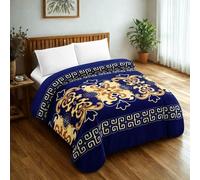 Dolce Vari Korean 7KG Heavy Blanket - 2-Ply King Size Blanket Ultra Super Soft Warm & Cozy Winter Comfort (Navy Blue, King (220 x 240))