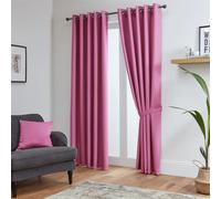 Dolce Vari Luxury Blackout Thermal Curtains Pair Eyelet Ring Top Window Drapes & Elegant Design for Home Decor Curtains (Fuchsia, 66x54)