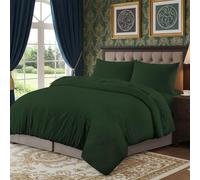 Dolce Vari Luxury Duvet Set Embossed Stripes Super Soft & Warm Polyester Microfiber Brushed Line Bedding Set With Pillowcase Brushed Line Quilt Duvet Cover Set (Green, Single)