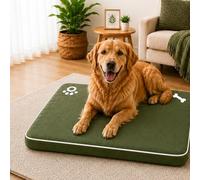 Dolce Vari Luxury Soft Pet Mat Bed Non Slip Washable Dog Cat Cushion Travel Crate Mat (Green, 90 x 120 cm)