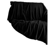 Dolce Vari Premium Waffle Whisper Fleece Throw Blankets Honeycomb Super Soft Warm Cozy Over Sofa Bed Throw Blanket (Black, King)