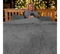 Dolce Vari Snuggle Scape Fleece Bedding Set Super Soft, Warm & Cosy Duvet Cover Premium Fleece Duvet Set for the Ultimate Sleeping Experience (Charcoal, Single)