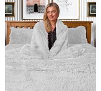 Dolce Vari Snuggle Scape Fleece Bedding Set Super Soft, Warm & Cosy Duvet Cover Premium Fleece Duvet Set for the Ultimate Sleeping Experience (Silver, Double)