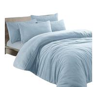 Dolce Vari Teddy Bear Fleece Bedding Set Soft Warm & Cosy Luxury Duvet Cover Set with Pillowcases Quilt Cover Sets Reversible Duvet Sets (Blue, Single Duvet Set)