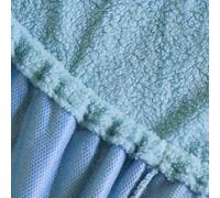 Dolce Vari Teddy Bear Fleece Bedding Set Soft Warm & Cosy Luxury Duvet Cover Set with Pillowcases Quilt Cover Sets Reversible Duvet Sets (Blue, Double Fitted Sheet)