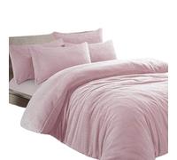 Dolce Vari Teddy Bear Fleece Bedding Set Soft Warm & Cosy Luxury Duvet Cover Set with Pillowcases Quilt Cover Sets Reversible Duvet Sets (Pink, Single Duvet Set)