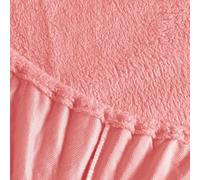 Dolce Vari Teddy Bear Fleece Fitted Sheets Super Soft Warm & Cosy Luxury bedding sheet (Pink, Double Fitted Sheet)