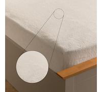 Dolce Vari Teddy Bear Fleece Fitted Sheets Super Soft Warm & Cosy Luxury bedding sheet (White, King Fitted Sheet)