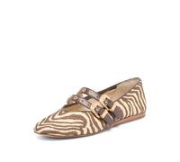 Dolce Vita Women's Baylee Grommet Flats, Beige Zebra, 9