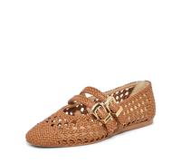 Dolce Vita Women's Baylee Woven Ballet Flat, Saddle, 9.5