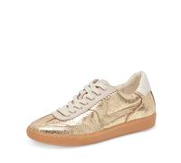 Dolce Vita Women's Notice Sneaker, Gold Distressed Leather, 9