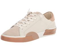 DOLCE VITA Women's Zina Sneaker, White/Tan Leather, 7 UK