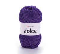 Dolce Yarn by Yarnart - Soft Chenille Velvet Super Bulky Yarn for Blanket, Amigurumi, Crochet - 100g (3.53 oz), 131 Yards (792 ft)
