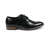Dolcetto Men’s Classic Plain Toe Lace-Up Derby Shoes - Black - UK 10
