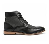Dolcetto Men’s Wingtip Brogue Ankle Boots - Black - UK 6