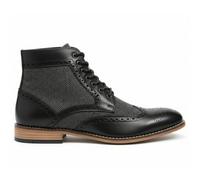 Dolcetto Men’s Wingtip Brogue Ankle Boots - Black - UK 7