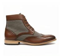 Dolcetto Men’s Wingtip Brogue Ankle Boots - Brown - UK 6