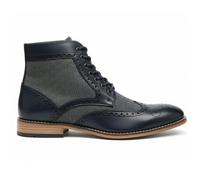 Dolcetto Men’s Wingtip Brogue Ankle Boots - Navy - UK 10