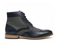 Dolcetto Men’s Wingtip Brogue Ankle Boots - Navy - UK 9