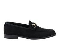 Dolcetto Men's Leather Lined Slip On Suede Loafer Shoes - Black - UK 9