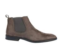 Dolcetto Men's Slip On Suede Leather Lined Chelsea Boots - Grey - UK 11