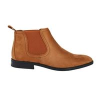 Dolcetto Men's Slip On Suede Leather Lined Chelsea Boots - Tan - UK 10