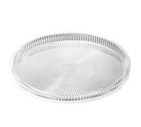 Dolcety Decorative Round Glass Tray 10.5 Inch, Modern Crystal Serving Platter, Elegant Glass Plate for Home Décor, Coffee Table, Vanity or Kitchen