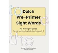 Dolch Pre-Primer Sight Words: No Writing Required | Parent-Led Reading Activities for Ages 3-5