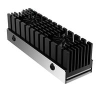 DolDer M.2 SSD 2280 Cooler, Dual 130 mm Fan + Thermal Pads, Aluminium Heatsink Compatible with Samsung 990Pro/980Pro/SN850/SN770 etc.