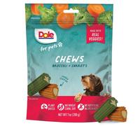 Dole for Pets Freshly Fetched Dog Chews, Assorted Broccoli & Carrot Flavor Dog Treats, 7oz | Flavored with Real Veggies, No Wheat, Corn, Soy, Artificial Flavors, Colors, or Preservatives