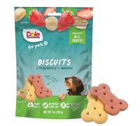 Dole for Pets- Strawberry Banana Flavored Dog Biscuits Fresh Out of the Oven | Real Fruit Flavor | Crunchy Vegan Snacks | Gluten Free