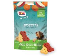 Dole for Pets Freshly Fetched Dog Biscuits, Apple & Carrot Flavor Dog Treats, 7oz | Flavored with Real Veggies, No Wheat, Corn, Soy, Artificial Flavors, Colors, Preservatives, or Animal Products