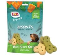 Dole for Pets Freshly Fetched Dog Biscuits, Spinach & Pumpkin Flavor Dog Treats, 7oz | Flavored with Real Veggies, No Wheat, Corn, Soy, Artificial Flavors, Colors, Preservatives, or Animal Products