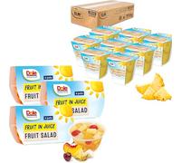 Dole Fruit Pot Bundle with 8x Tropical Gold Pineapple in Juice and 12x Mixed Fruit In Juice With Cherry
