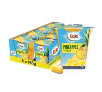 DOLE Pineapple in Juice Pots 8x198g Fruit Pieces in Fruit juice