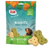 Dole for Pets Freshly Fetched Dog Biscuits, Spinach & Pumpkin Flavor Dog Treats, 7oz | Flavored with Real Veggies, No Wheat, Corn, Soy, Artificial Flavors, Colors, Preservatives, or Animal Products