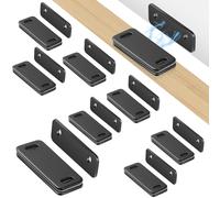 Dolenor Ultra Thin Cabinet Door Magnets Catch,Magnetic Door Catch,Cabinet Latch Magnetic Closures for Kitchen Closet and Cupboard Wardrobe (8, Black)