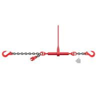 Dolezych PowerLash L-150 Tension Lashing Chain 2200 daN, 1 Piece, with Clevis Hook, 2 m Length, Chain 6-8, Black/Red
