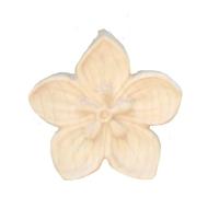 Dolfi | Flower Pendant Carved in Wood 4 cm | Hand-Painted Wood in Val Gardena | Religious Article
