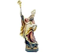 Dolfi | St Adrian of Canterbury 20cm | Hand-Coloured Wood in Val Gardena | Nativity Figure