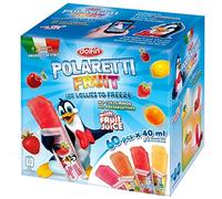Dolfin Polaretti Fruit Juice Freezer Pops Ice Lollies to Freeze Pack of 60x40ml | Family & Share Pack | Four Assorted Flavours | Freeze Until Frozen n Enjoy Real Fruits Made Lollies | Sold by EPL