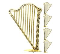 Dolhouse Harp Miniatures - Miniature Instrument Collection, Home Furniture Accessory | Set Of Miniature Harp Models, Highly Detailed Harps For Collections